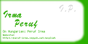 irma peruf business card